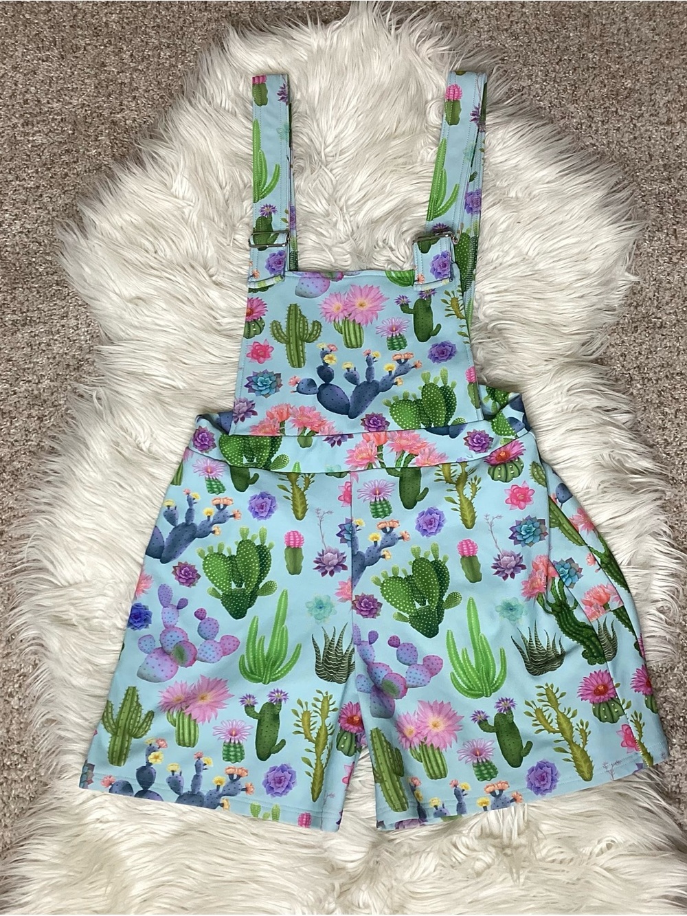 Blackmilk Crazy Plant Lady Romper Shortalls Cactus Sm